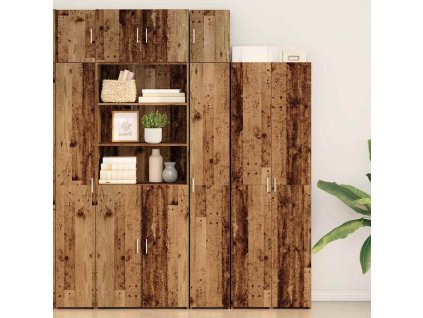 Úložná skříňka 3 pcs Staré dřevo 30 x 42,5 x 225 cm 3365627