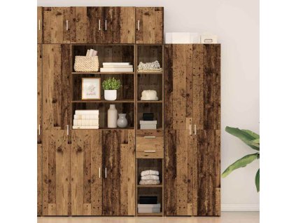 Úložná skříňka se zásuvkou 2 pcs Staré dřevo 30 x 42,5 x 225 cm 3365640