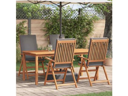 Zahradní křeslo 4 pcs Hnědá a šedá 57 x 71,5 x 104 cm 3375766