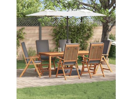 Zahradní křeslo 6 pcs Hnědá a šedá 57 x 71,5 x 104 cm 3375767