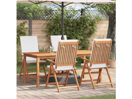 Zahradní křeslo 4 pcs Hnědá a bílá 57 x 71,5 x 104 cm 3375769