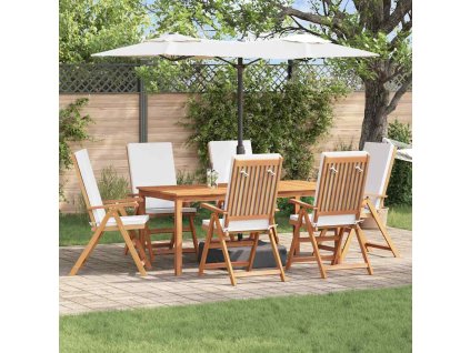 Zahradní křeslo 6 pcs Hnědá a bílá 57 x 71,5 x 104 cm 3375770