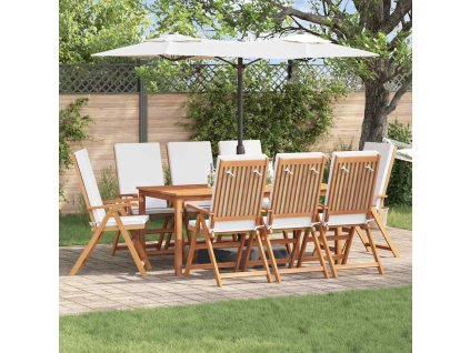 Zahradní křeslo 8 pcs Hnědá a bílá 57 x 71,5 x 104 cm 3375771