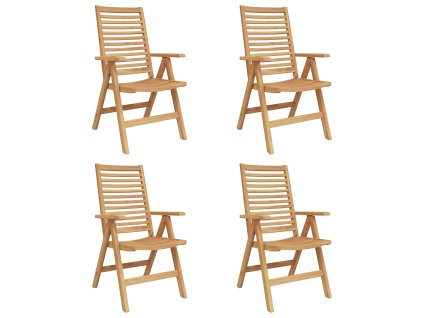 Zahradní křeslo 4 pcs Hnědá 52 x 64.5 x 108 cm 3376031