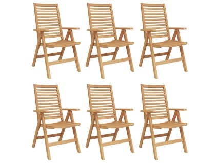 Zahradní křeslo 6 pcs Hnědá 52 x 64.5 x 108 cm 3376032