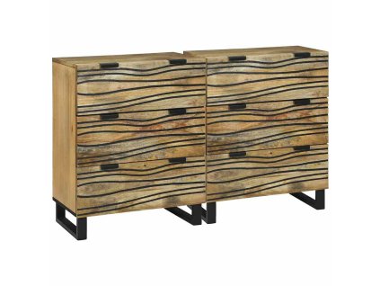 Sestava komody se zásuvkou 2 pcs Přírodní 60 x 33,5 x 75 cm 3310040