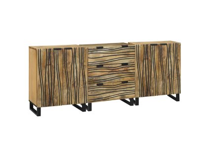 Sada koupelnového nábytku s policí 3 pcs Hnědá kompozitní dřevo 3310041