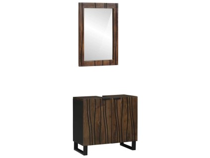 Sada koupelnového nábytku s policí 2 pcs Ořechově hnědá 3310054