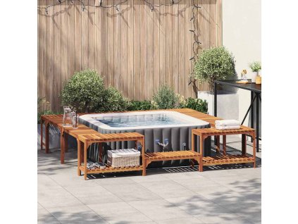 Obložení vířivky Hnědá 255 x 255 x 55,5 cm 3334765