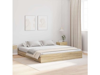 Rám postele s úložným prostorem s čelo Sonoma dub 180 x 200 cm 3335271