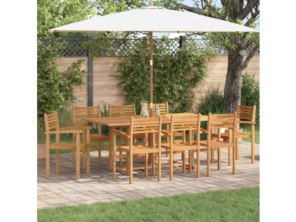 Židle 8 pcs Hnědá 56 x 55 x 90,5 cm Pevné teakové dřevo 3375765