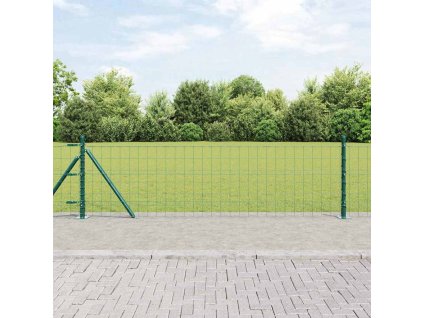 Plot s sloupkem Zelená 0,6 x 50 m Ocel a PVC 3350873