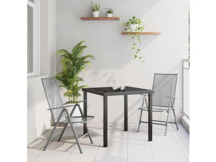 Zahradní jídelní souprava 3 pcs Antracit Práškově lakovaná ocel 3379289