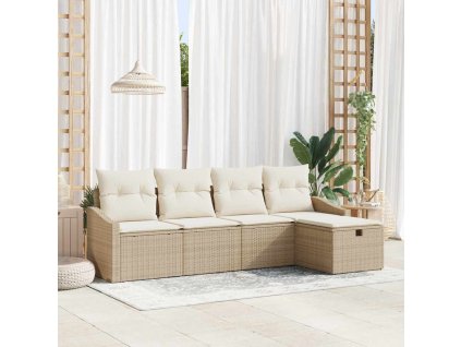 Set pohovek s polštářem 6 pcs polyratan 3360592