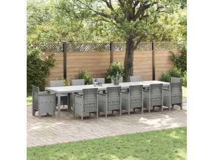 Zahradní stůl Světle šedá 400 x 100 x 73 cm polyratan 3378531