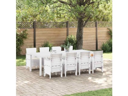 Zahradní jídelní souprava 9 pcs Světle šedá Ratan Polt 3378751