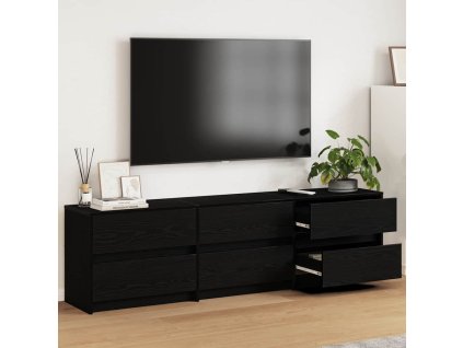 TV jednotky 2 pcs Černý dub 180 x 34 x 50 cm kompozitní dřevo 3385630