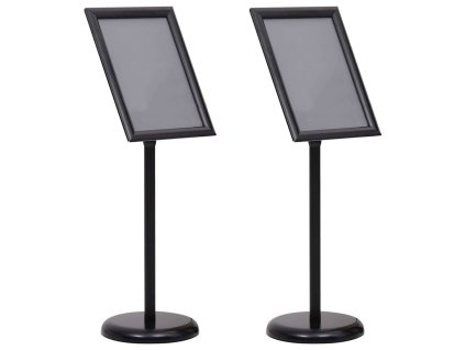 Stojany na plakáty 2 pcs Černá 32.7 x 24 x 108 cm Hliník 3385631