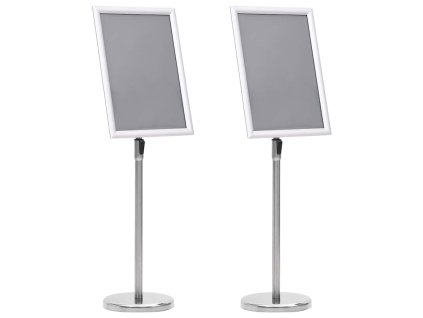 Stojany na plakáty 2 pcs Stříbrná 32.7 x 24 x 108 cm Hliník 3385632