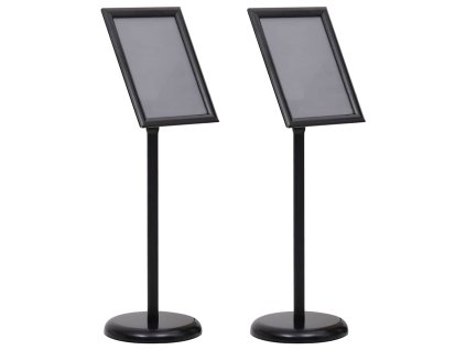 Stojany na plakáty 2 pcs Černá 32.7 x 24 x 108 cm Hliník 3385633