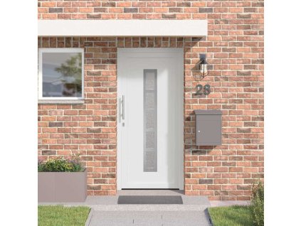 Přední dveře Bílá 108 x 208 cm PVC 3385754