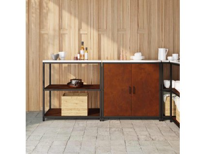 Kuchyňská skladovací sada 2 pcs Rezavá Povětrnostně odolná ocel 3392658