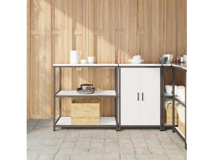 Kuchyňská skladovací sada 2 pcs Bílá Studená válcovaná ocel 3392660