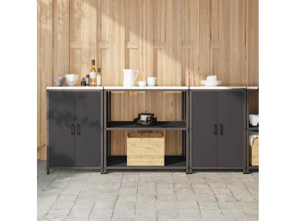 Kuchyňská skladovací sada 3 pcs Černá Studená válcovaná ocel 3392666