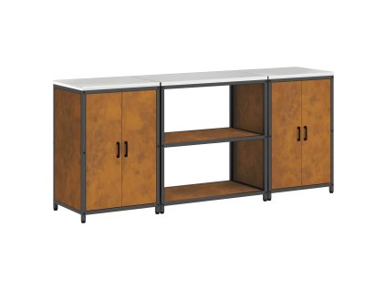 Kuchyňská skladovací sada 3 pcs Rezavá Povětrnostně odolná ocel 3392672