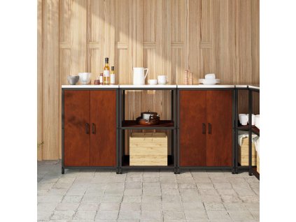 Kuchyňská skladovací sada 3 pcs Rezavá Povětrnostně odolná ocel 3392700