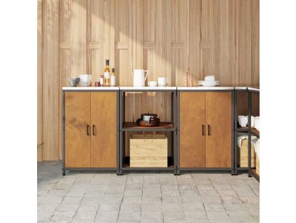 Kuchyňská skladovací sada 3 pcs Rezavá Povětrnostně odolná ocel 3392700