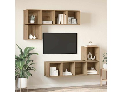 Sestava TV skříněk 4 pcs Artisanový dub kompozitní dřevo 3393128