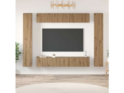 Sestava TV skříněk 10 pcs Artisanový dub kompozitní dřevo 3393152