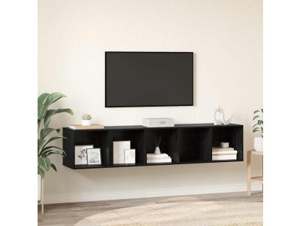 Sada televizních skříní 2 pcs Černý dub kompozitní dřevo 3393172