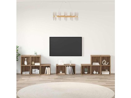 Sada televizních skříní 8 pcs Artisanový dub kompozitní dřevo 3393275