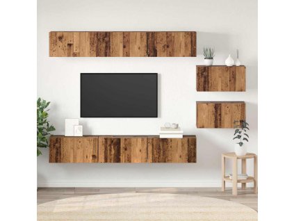 Sestava TV skříněk Nástěnný Staré dřevo kompozitní dřevo 3393351
