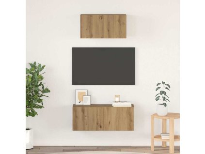 Sestava TV skříněk 2 pcs Artisanový dub kompozitní dřevo 3393383