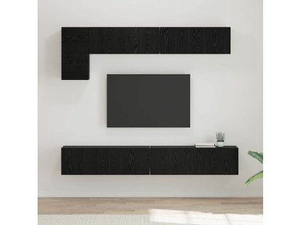 Sestava TV skříněk Nástěnný 5 pcs Černý dub kompozitní dřevo 3393385
