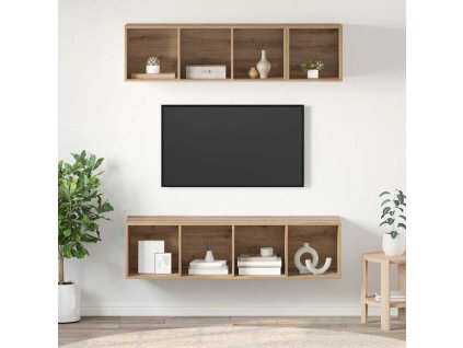Sestava TV skříněk 3 pcs Artisanový dub kompozitní dřevo 3393413