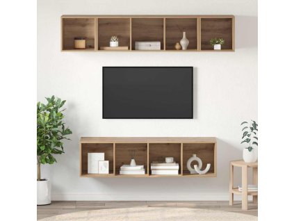 Sestava TV skříněk 4 pcs Artisanový dub kompozitní dřevo 3393422