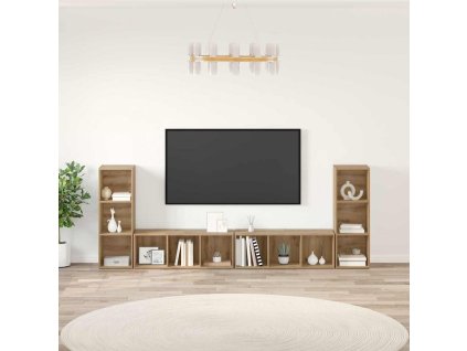 Sestava TV skříněk 4 pcs Artisanový dub 37 x 35 x 107,5 cm 3393524