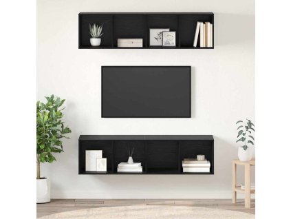 Sestava TV skříněk Nástěnný 2 pcs Černý dub 37 x 37 x 142,5 cm 3393526
