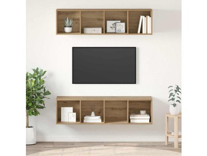 Sestava TV skříněk 2 pcs Artisanový dub 37 x 37 x 142,5 cm 3393527