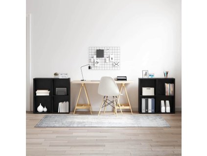 Sestava TV skříněk Nástěnný 4 pcs Černý dub 37 x 37 x 72 cm 3393529