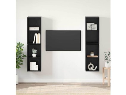 Sestava TV skříněk Nástěnný 4 pcs Černý dub 37 x 37 x 72 cm 3393562