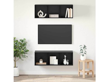 Sestava TV skříněk Nástěnný 2 pcs Černý dub 37 x 37 x 107 cm 3393574