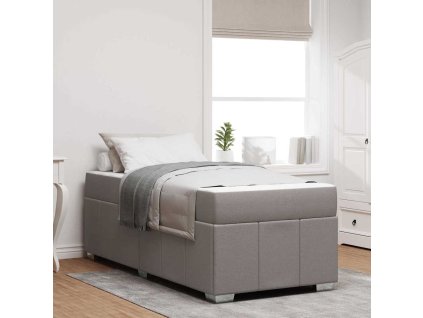 Rám postele s matrací Taupe 80 x 200 cm textil 3398248