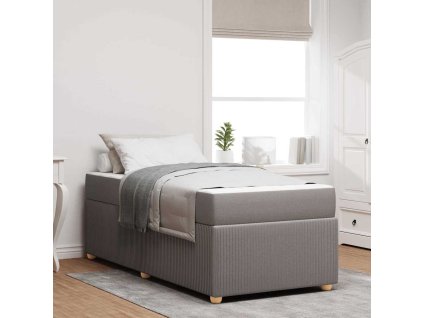 Rám postele s matrací Taupe 90 x 190 cm textil 3398331