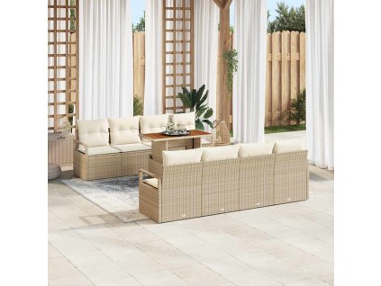 Sada zahradních pohovek 9 pcs Béžová, krémová 100 x 55 x 73 cm 3349686