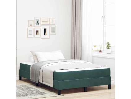 Postel s boxspringem s matrací Tmavě zelená 120 x 200 cm textil 3398686